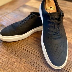 Cole Haan Men's GrandPrø Rally Laser Cut Sneaker - Black Nubuck